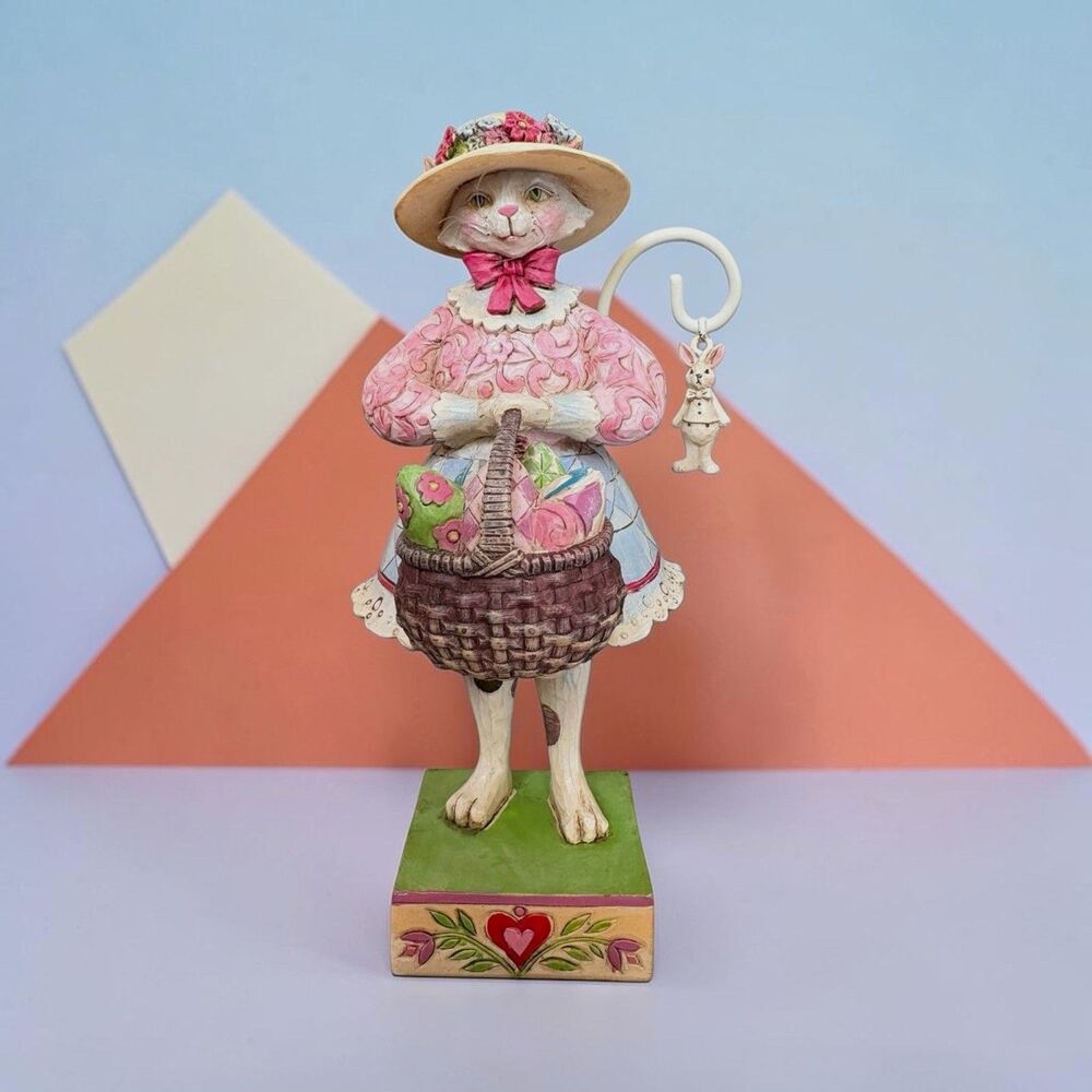 Jim Shore Heartwood Creek "Kitty So Pretty" Cat Stone Resin Figurine 4020610
